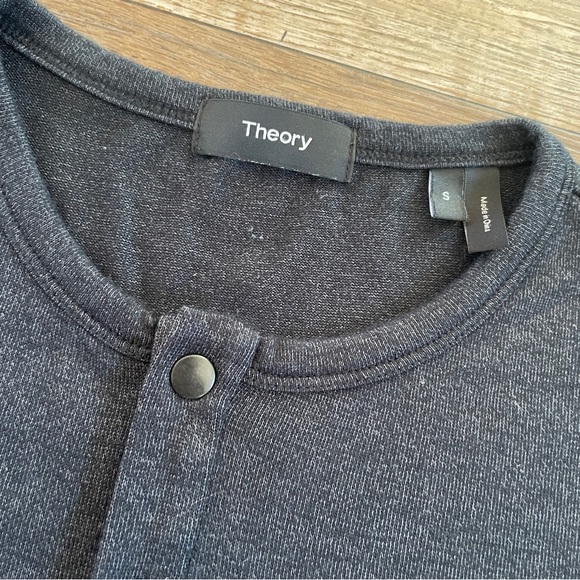 Theory charcoal Henley shirt S - Picture 7 of 8